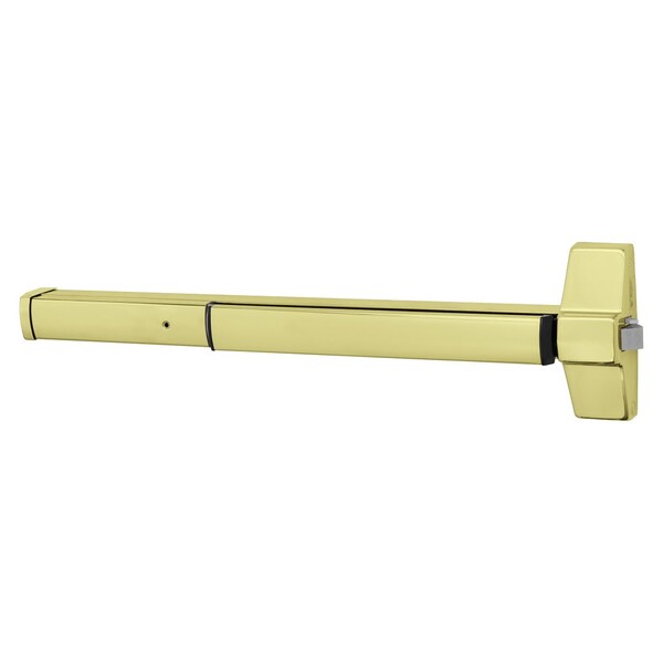 Rim Exit Device, 36-in, Bright Brass